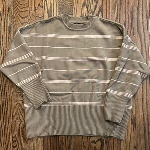 Striped Green & Cream Sweater